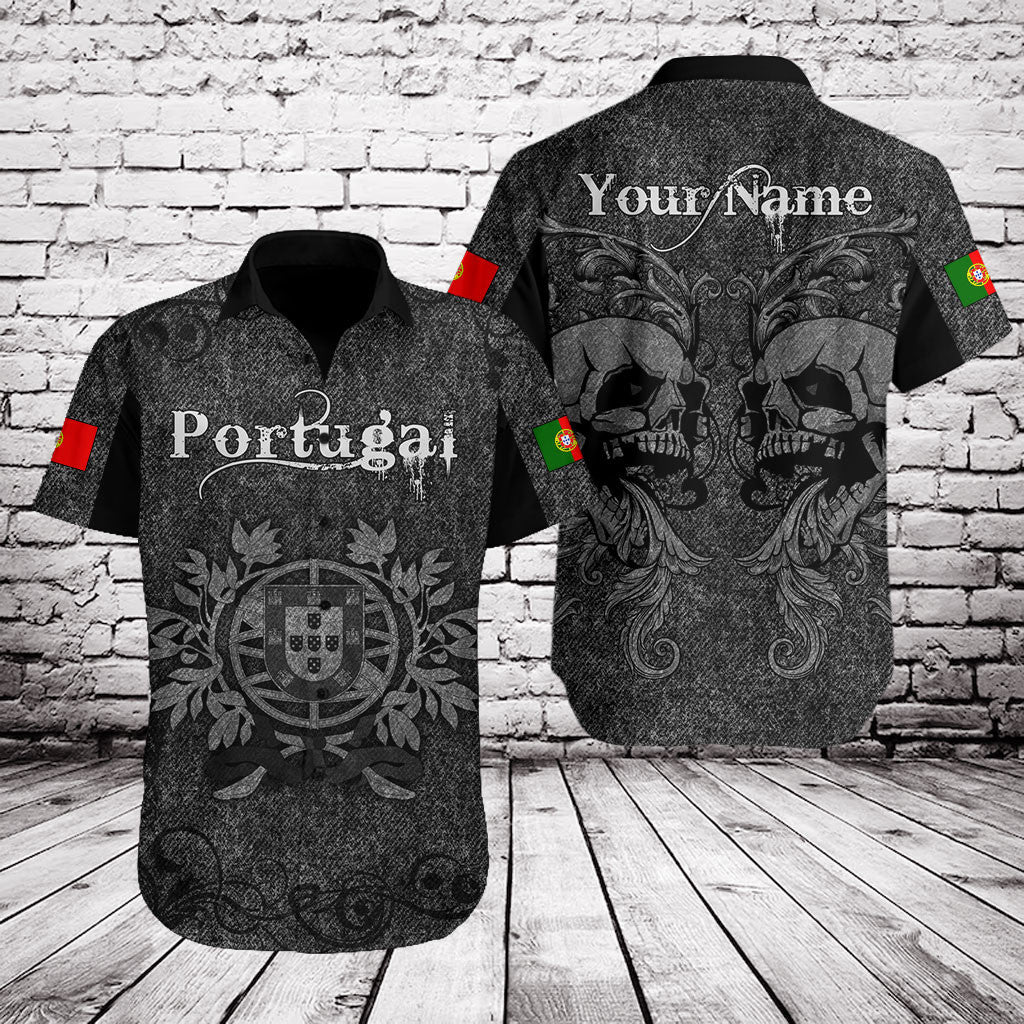 Customize Portugal Skull Knitted Texture Shirts