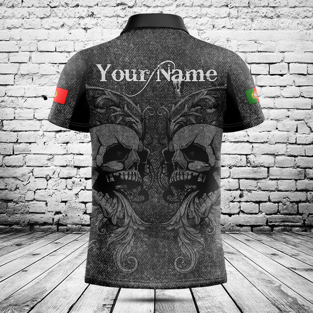 Customize Portugal Skull Knitted Texture Shirts