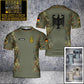 T-shirt personnalisé avec camouflage de soldat/vétéran allemand avec nom et grade imprimé en 3D - 0502240003