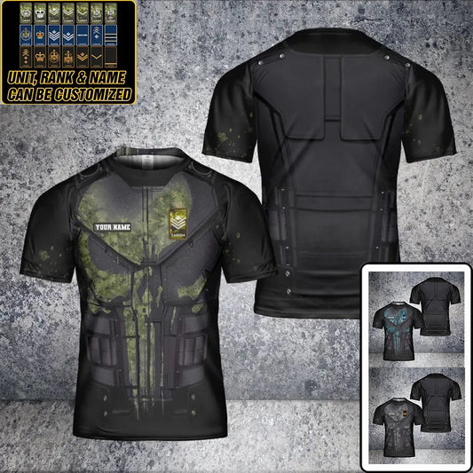 Personalized Canadian Soldier/ Veteran Camo With Name And Rank T-shirt 3D Printed - 0102240001
