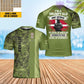 Personalized Denmark Soldier/ Veteran Camo With Name And Rank T-shirt 3D Printed - 1706918401