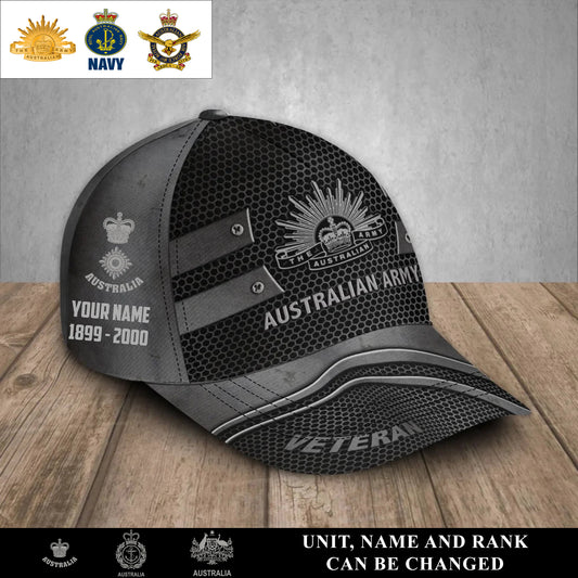 Personalized Rank, Year And Name Australia Soldier/Veterans Baseball Cap - 17386272