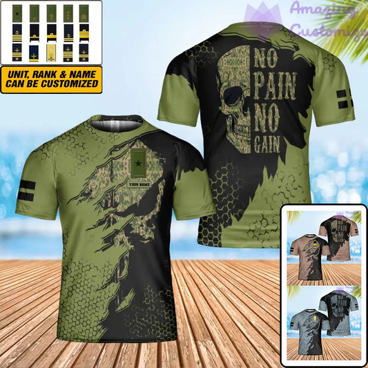 Personalized Sweden Solider/ Veteran Camo With Name And Rank T-Shirt 3D Printed - 0202240002