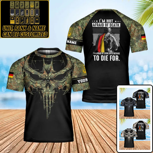 Personalized Germany Soldier/ Veteran Camo With Name And Rank T-Shirt 3D Printed - 0202240002