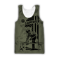 Personalized carpenter tank top featuring vintage trade all-over print