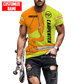 Personalized carpenter t-shirt featuring orange yellow skull and stripe print all-over print