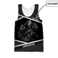 Personalized carpenter tank top featuring metal skull all-over print