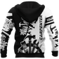 Personalized carpenter apparel featuring black white tools all-over print