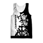 Personalized carpenter tank top featuring black white tools all-over print