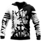 Personalized carpenter hoodie featuring black white tools all-over print