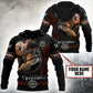 Personalized carpenter apparel featuring dark woodworking tools all-over print