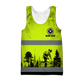 Personalized carpenter tank top featuring neon green stripe print all-over print