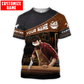 Personalized carpenter t-shirt featuring brown diagonal band hand plane all-over print