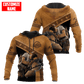 Personalized carpenter apparel featuring brown leather all-over print