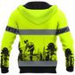 Personalized carpenter apparel featuring neon green stripe print all-over print