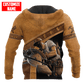 Personalized carpenter apparel featuring brown leather all-over print