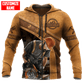 Carpenter zip hoodie featuring tan carpenter using circular saw all-over print