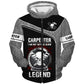 Personalized carpenter zip hoodie featuring becoming a legend all-over print