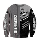 Personalized carpenter sweatshirt featuring metal pattern all-over print