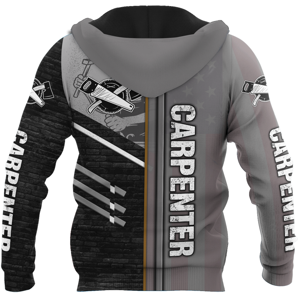 Personalized carpenter apparel featuring metal pattern all-over print