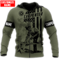 Personalized carpenter zip hoodie featuring vintage olive trade all-over print