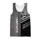Personalized carpenter tank top featuring metal pattern all-over print