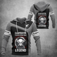 Personalized carpenter apparel featuring becoming a legend all-over print