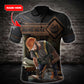 Personalized carpenter apparel featuring dark leather tools all-over print