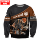 Personalized carpenter sweatshirt featuring brown leather tools all-over print