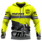 Personalized carpenter hoodie featuring neon yellow all-over print