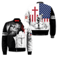 Carpenter bomber jacket featuring jesus was a carpenter all-over print