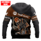 Personalized carpenter apparel featuring brown leather tools all-over print