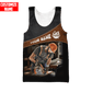 Personalized carpenter tank top featuring brown leather tools all-over print