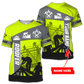 Personalized roofer t-shirt featuring neon stripe print all-over print