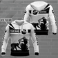 Roofer hoodie featuring white roofer silhouette all-over print
