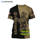 Personalized firefighter t-shirt featuring firefighter team illustration all-over print, back view