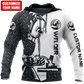 Personalized welder hoodie featuring black white diamond plate welding tools all-over print