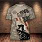 Roofer t-shirt featuring american flag all-over print