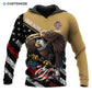Personalized firefighter hoodie featuring eagle all gave some print all-over print