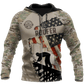 Roofer zip hoodie featuring american flag all-over print