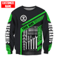 Personalized mechanic sweatshirt featuring green tool box print all-over print, crewneck design
