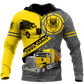 Personalized trucker hoodie featuring yellow semi truck print all-over print