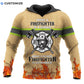 Personalized firefighter hoodie featuring retired firefighter print all-over print