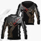 Personalized electrician zip hoodie featuring black white torn panel lineman all-over print