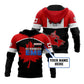 Personalized EMS paramedic hoodie featuring canadian ems maple leaf all-over print
