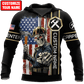 Personalized carpenter hoodie featuring american flag carpenter skull all-over print