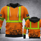 Concrete finisher hoodie featuring orange vest print and concrete mixer all-over print
