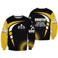 Roofer sweatshirt featuring black yellow roofer legend all-over print