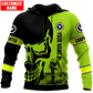 Personalized carpenter hoodie featuring black neon yellow carpenter skull all-over print