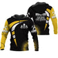 Roofer zip hoodie featuring black yellow roofer legend all-over print